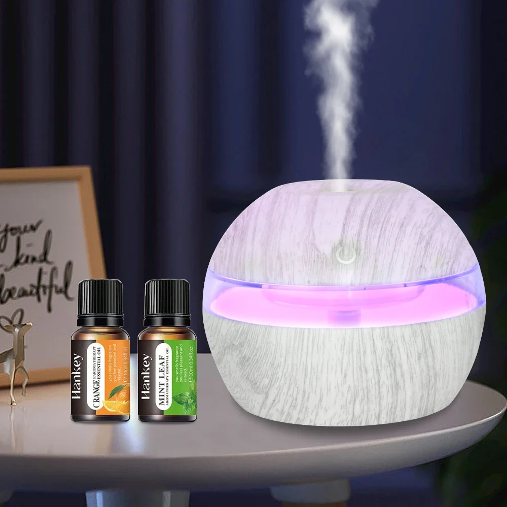 300ml Aromatherapy Humidifier with 7 Color Mood Lights, Touch Control & USB Power  Perfect for Bedroom or Office