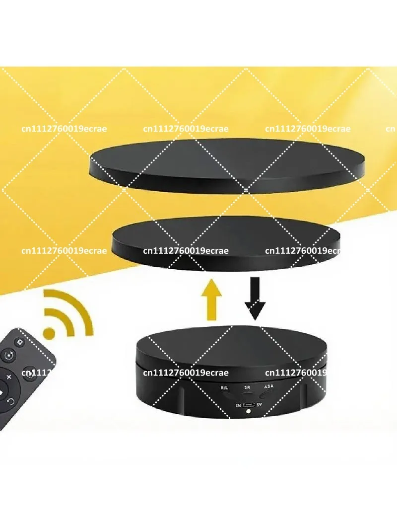 3-Speed Electric Rotating Display Stand, 360° Turntable with USB Charging, Photo Video Shooting Stand for Jewelry Shoes