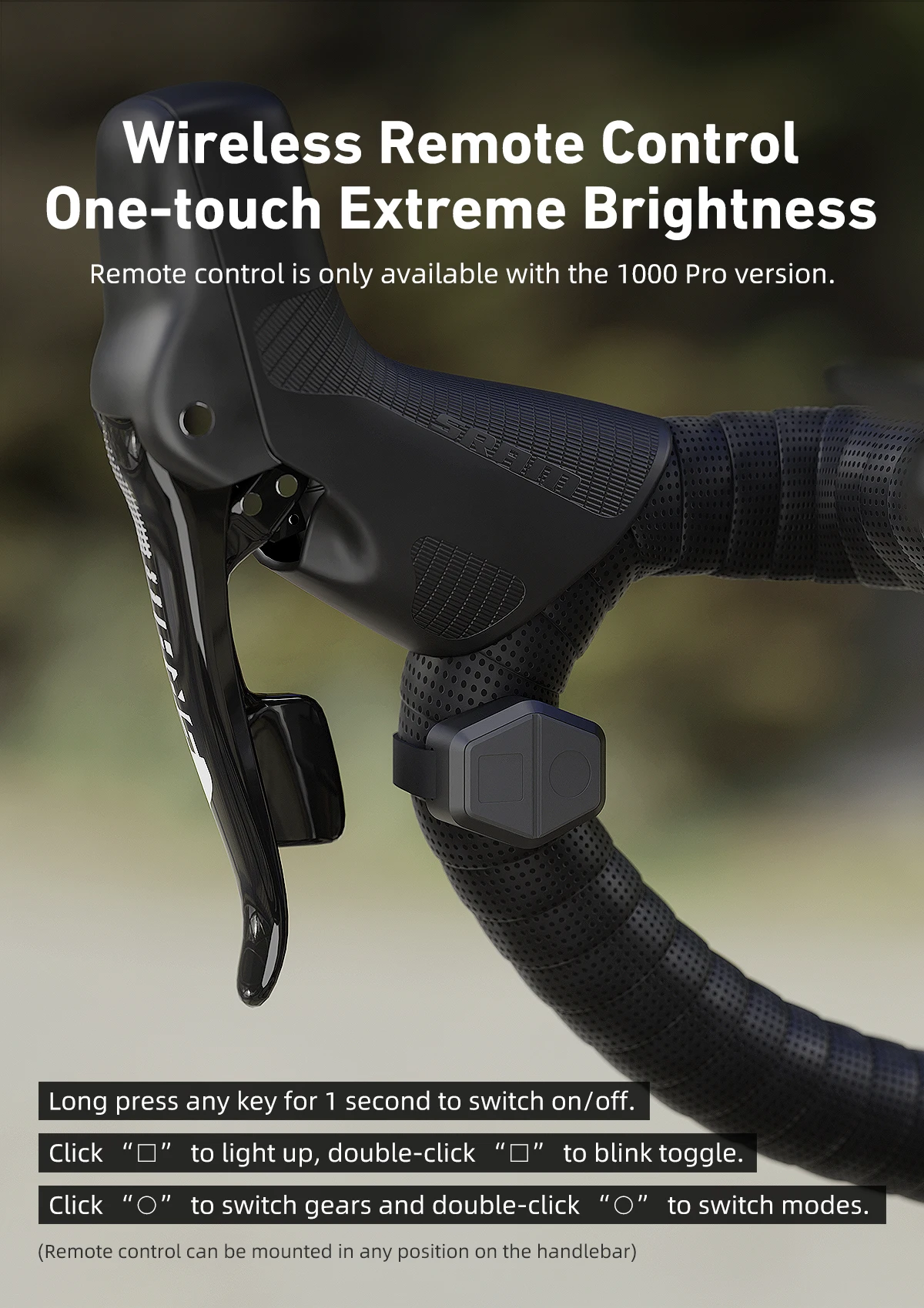 Luci per Bicicletta a LED Impermeabili IPX5.Avvertimento 5 modalità Luce Posteri