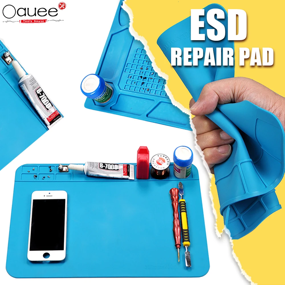ESD العزل الحراري لحام حصيرة أدوات العمل الكمبيوتر الهاتف أداة إصلاح عدة العمل لوحة إصلاح مقاومة للحرارة منصة الصيانة
