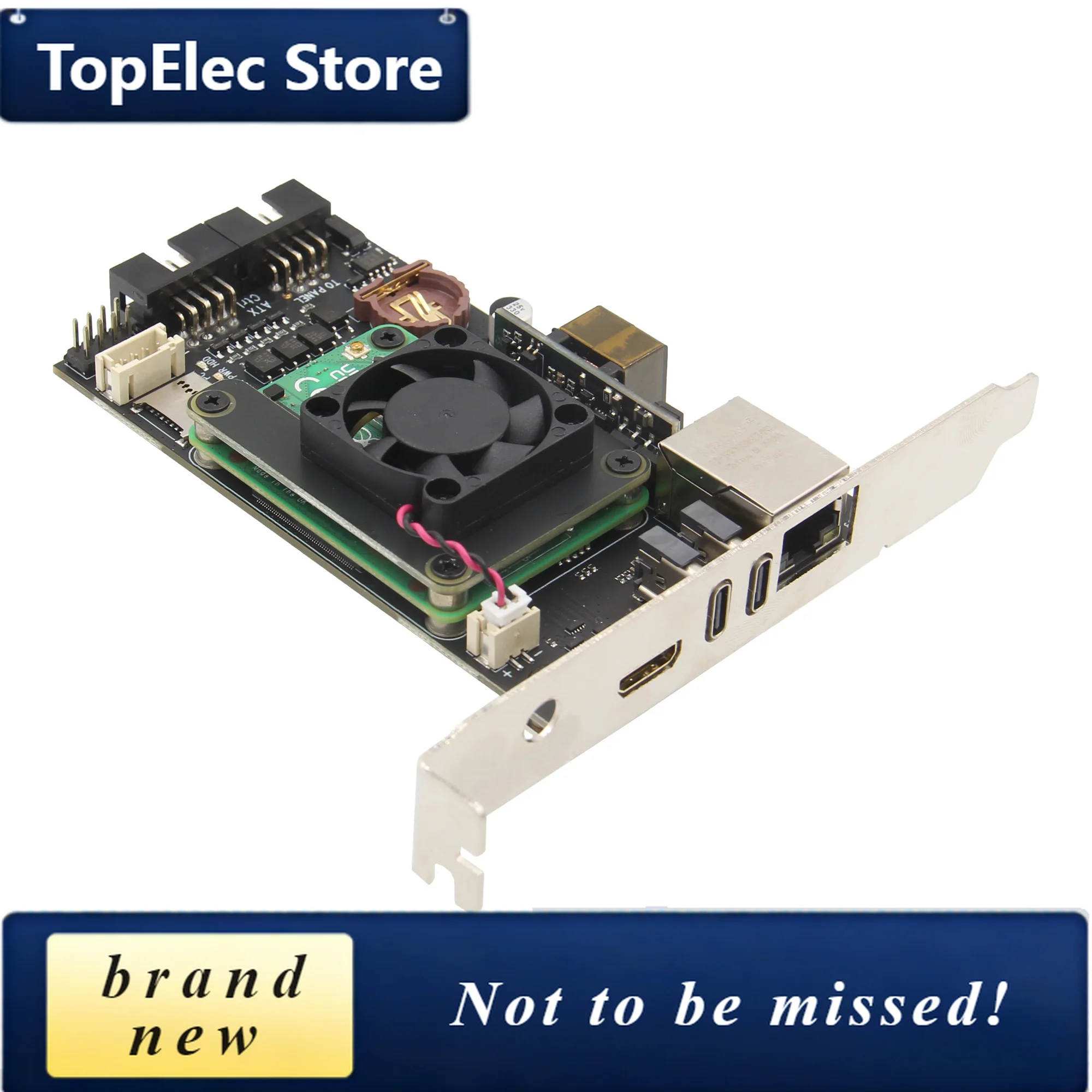 TopElec Geekbord X651 V1.0 KVM over IP PCIe Card for Raspberry Pi CM4 | POE Support | ATX Control | Support KVM V3 OS Only