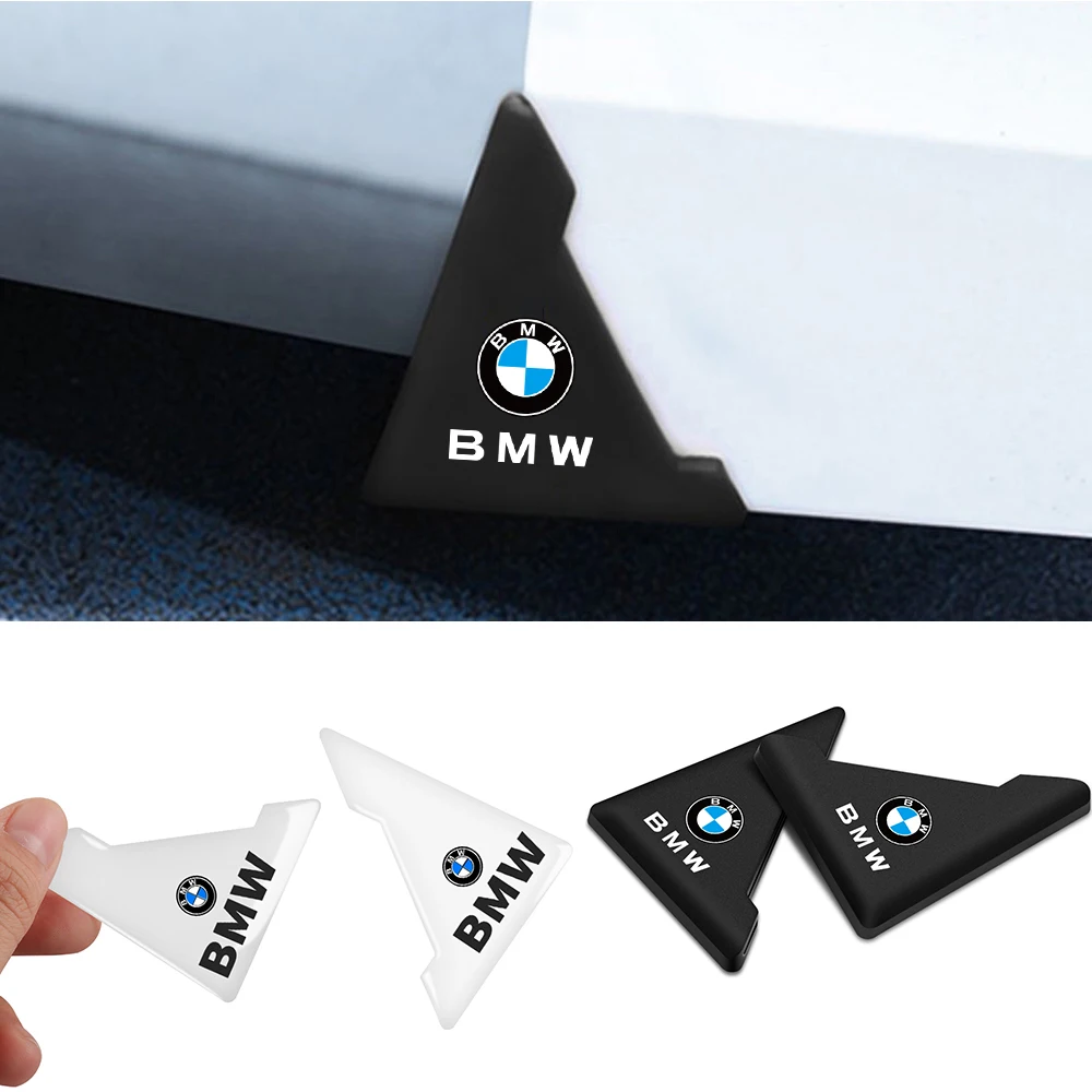 2/4Pcs 자동차 도어 코너 충돌 방지 커버 스티커 BMW 1 3 5 7 시리즈 M 퍼포먼스 E36 E46 X5 자동차 보호 액세서리