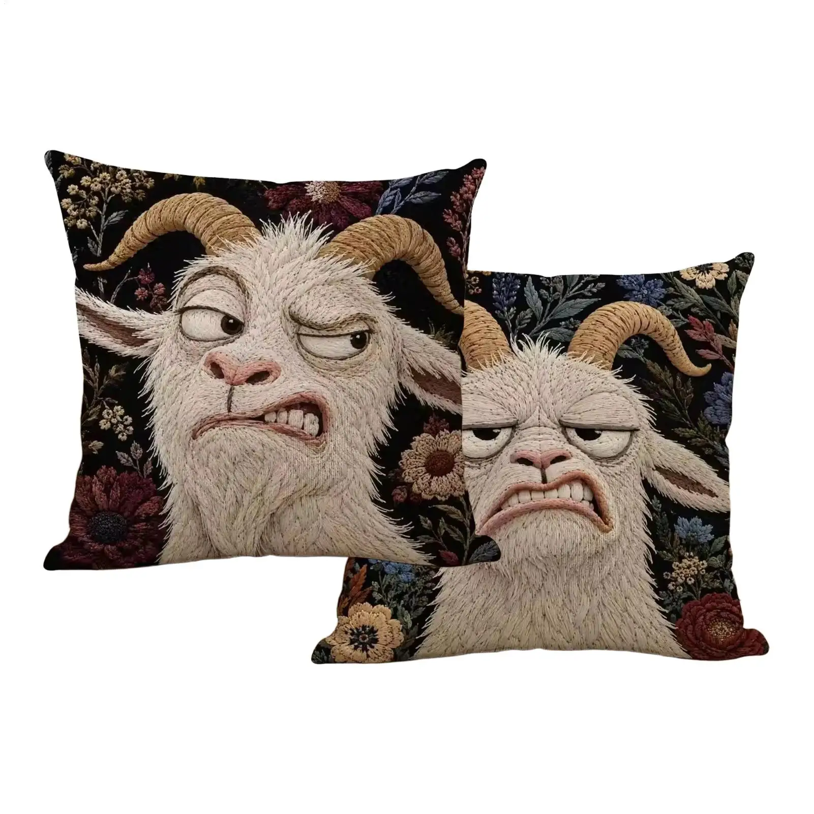 Pillow Covers 45x45cm Animal Printing Soft Couch Sofa Cushion Goat Pillow Covers for Couch Sofa Home Living Room Holiday