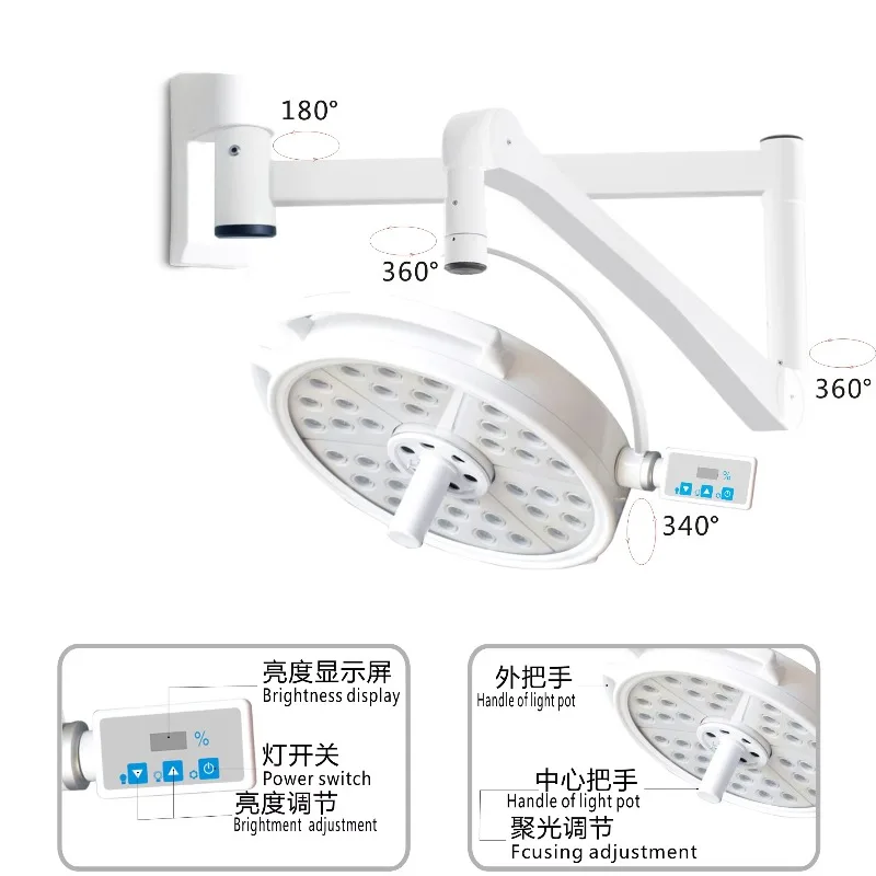 2026 Multi Functional Surgical Wall Lamp for Veterinary Use Hospitals and Clinics Surgical Examination of Lighting Headlights