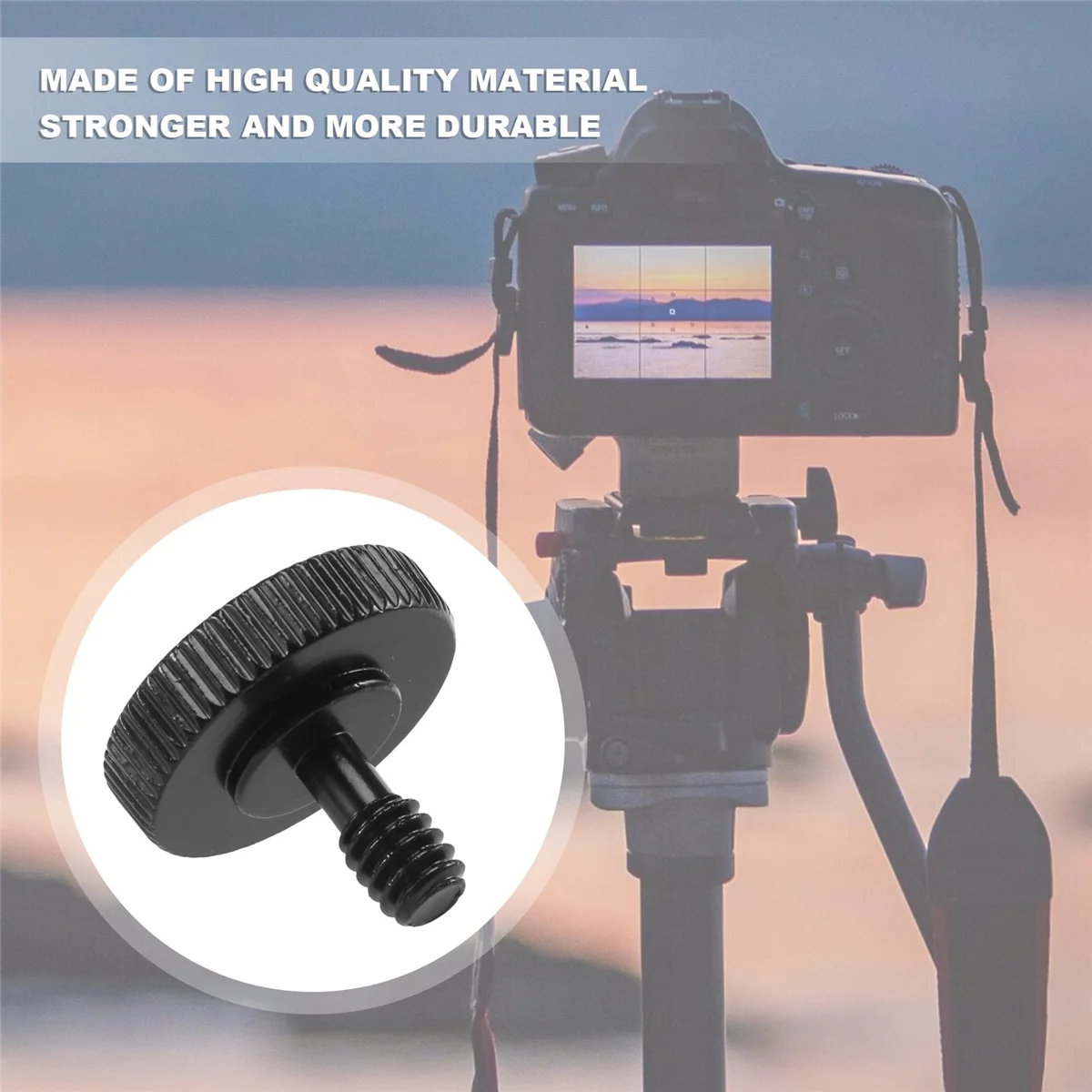 Thumb สกรูกล้อง QUICK RELEASE 1/4 นิ้ว Thumbscrew L สกรูยึดอะแดปเตอร์ด้านล่าง 1/4 นิ้ว-20 ด้ายหญิง (Pack of 2)