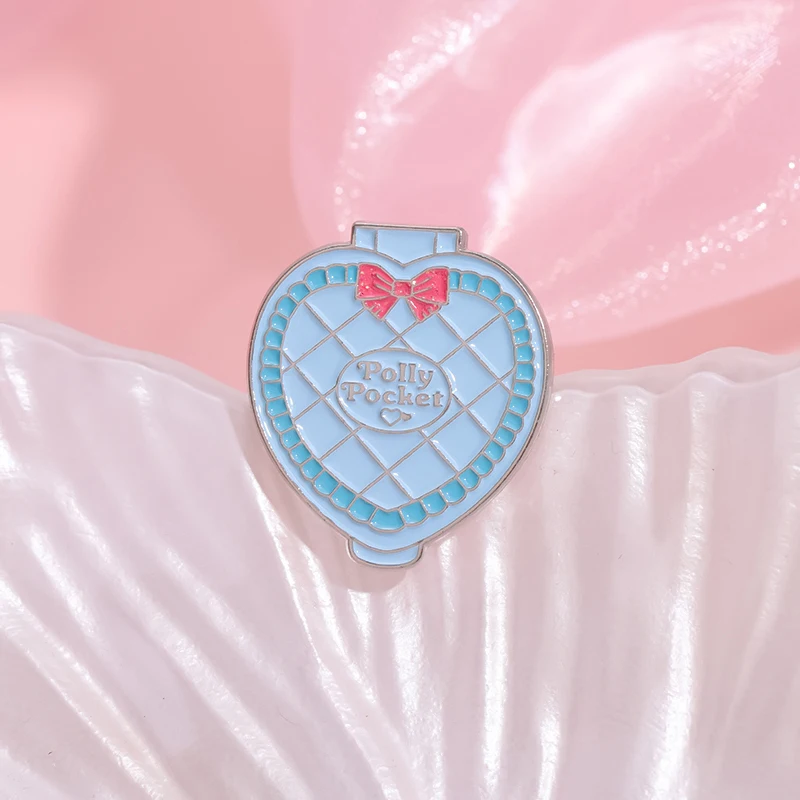 Polly Blue Love Simple Brooch Personalized Versatile Backpack Jewelry Clothes Lapel Pin Gift For Friends