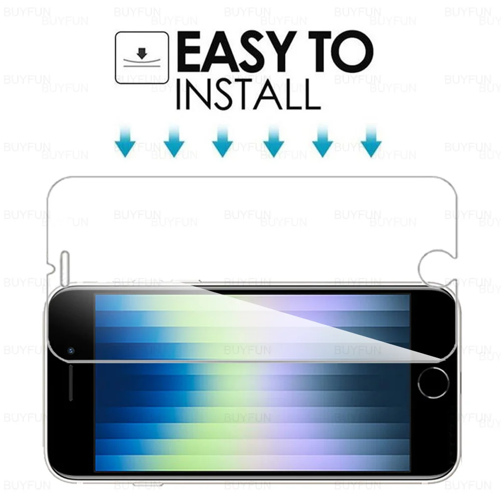 4PCS 9H Tempered Film For iPhone SE (2022) 4.7" Screen Protection Glass For Apple iphone SE3 5G iPhoneSE Safety Protector Cover