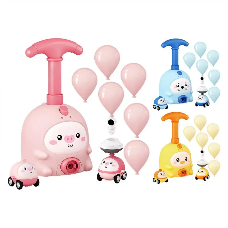 

Power Balloon Car New Inertia Flying Power Balloon Car With Rocket Launcher Cartoon Balloon Educational Vehicle Toy For Children