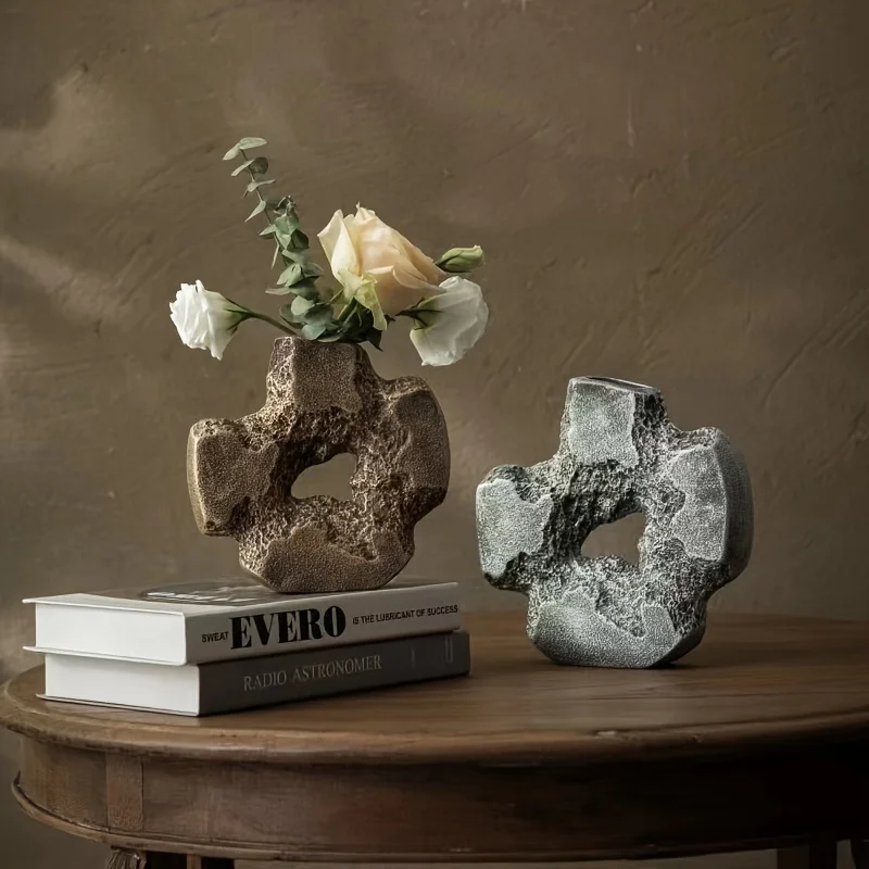 

European Ceramic Vase Creative Decor Vintage Luxury Dry Flower Arrangement Modern Home Table Decoration