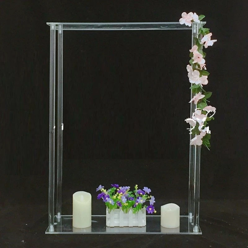 

Wholesale New Style Clear Acrylic Flower Stand Wedding Centerpiece Table Decoration Geometric Column Floor Pillar Props