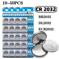 10-50PCS CR2032 CR 2032 Button Battery 3V for Watch Toy Calculator Car Remote Control Anti-Theft Device Lithium Button Coin Cell