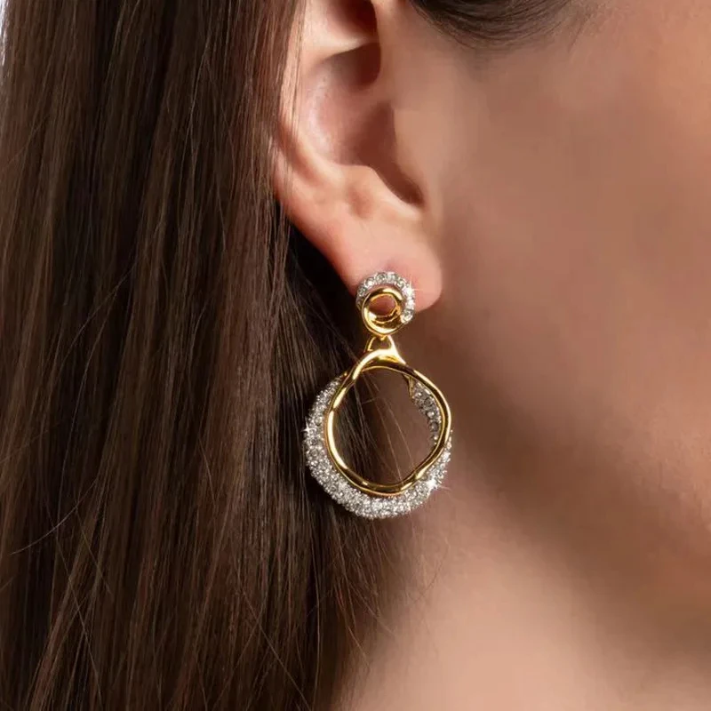 2026 Hot Europe Designer Brass Gold Plated 5A Zircon Earrings Necklaces Luxury Set Woman Gorgeous Top Quality Jewelry