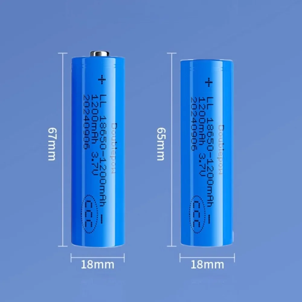 8PCS 18650 แบตเตอรี่ 3.7V 1200mAh 18650 แบตเตอรี่ลิเธียมสําหรับไฟฉายการตรวจสอบอุปกรณ์ออกซิเจนปั๊ม Vape