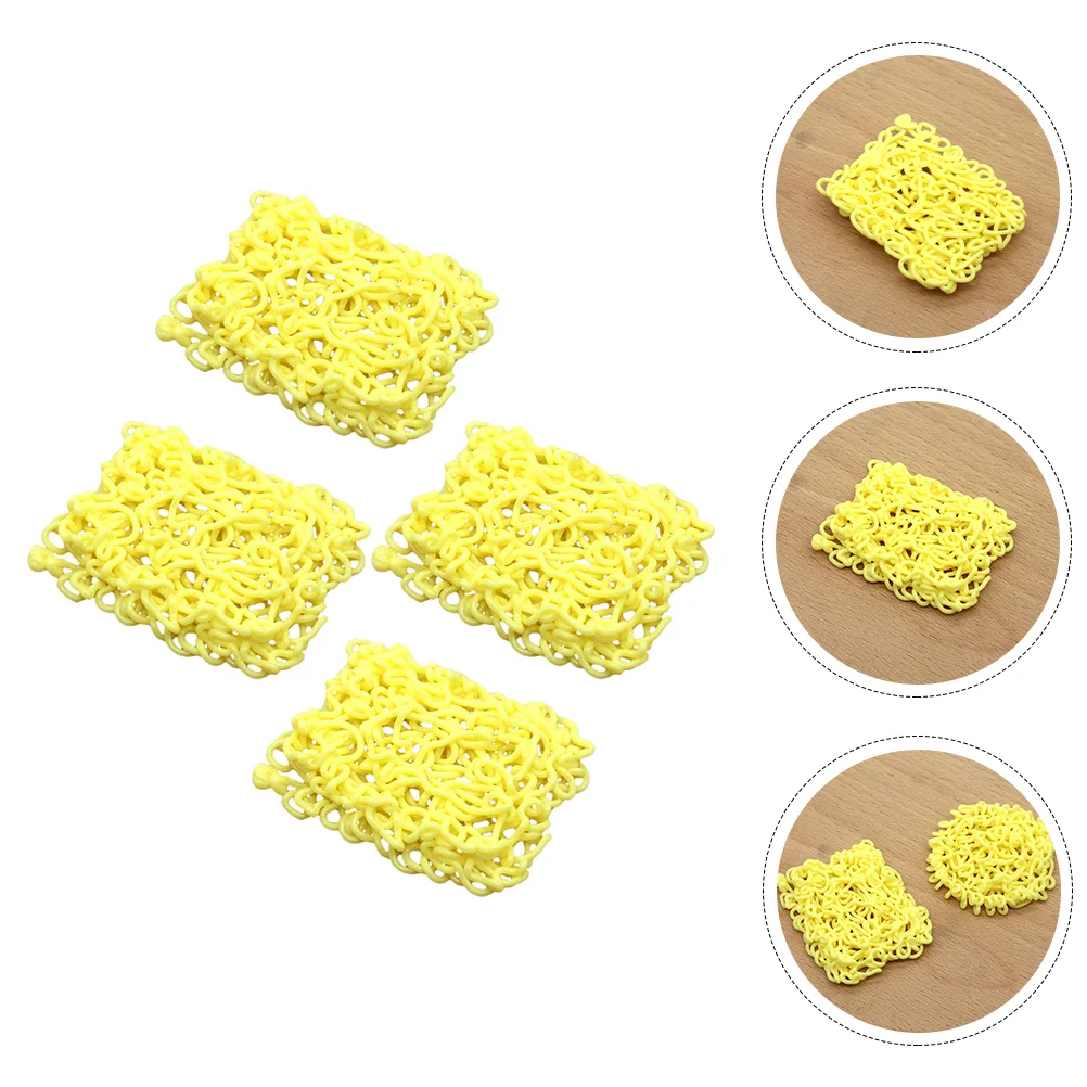 4 Pcs Instant Noodle Model Toys Simulation Noodles Artificial Models Mini Simulated House Accessories Silica Gel Kids Child