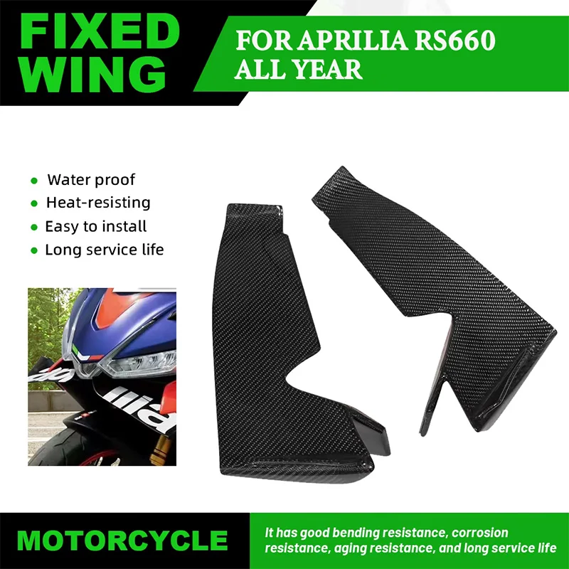 For Aprilia RS660 All Year Motorcycle Winglet Fixed Wing Spoiler Fairing Aerodynamic Aileron Side Panel Cover Windshield Wing