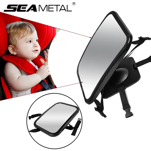 Espejo para bebé, reposacabezas trasero para asiento de coche, Monitor para niños, espejos interiores para bebés, Monitor de seguridad para asiento trasero para niños, rotación de 360 grados