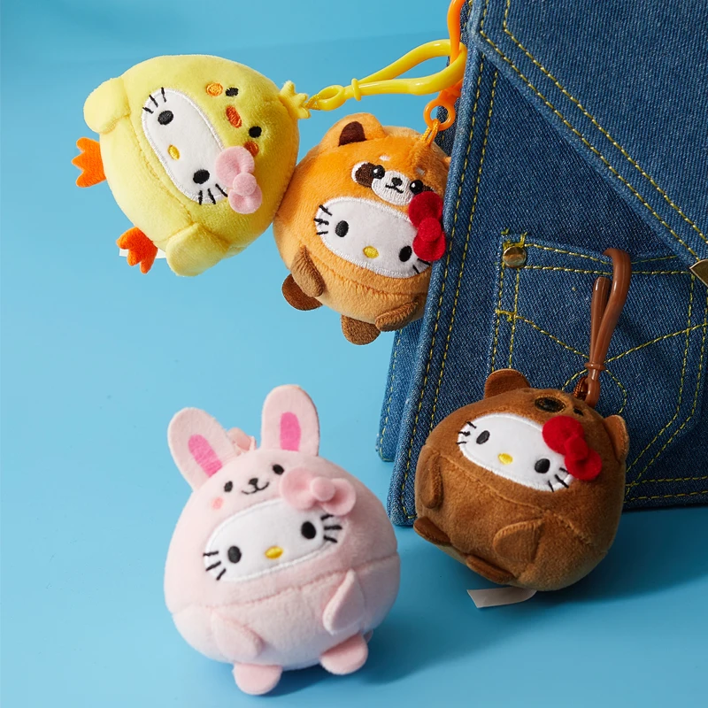 Breloczek Pluszowy Hello Kitty Miękka Maskotka Zawieszka do Torby Plecaka Torebki na Klucze Urocza Zabawka dla Kobiet Dziewczyn Fanów Prezent