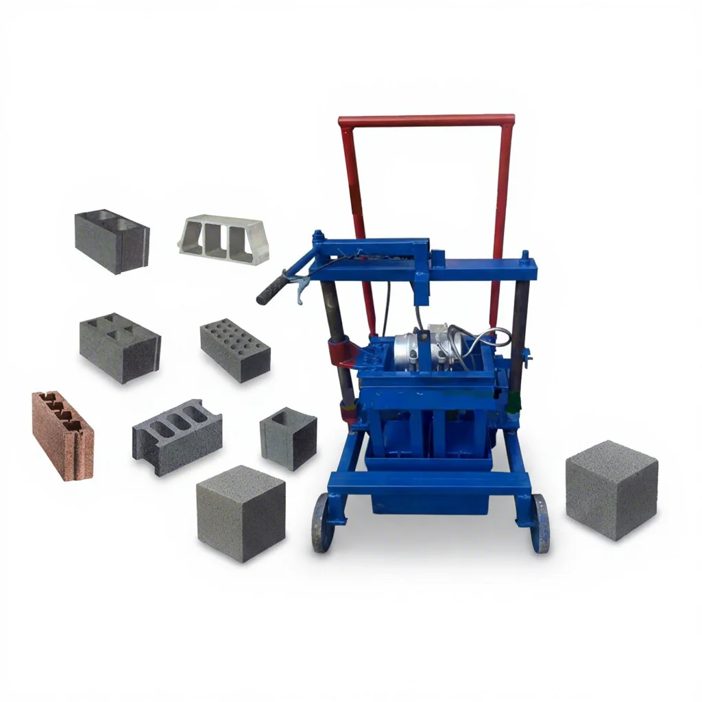 Interlocking Bricks Machine and Manual Small Diesel Vibrating Block Machine for Concrete and Clay Brick Production