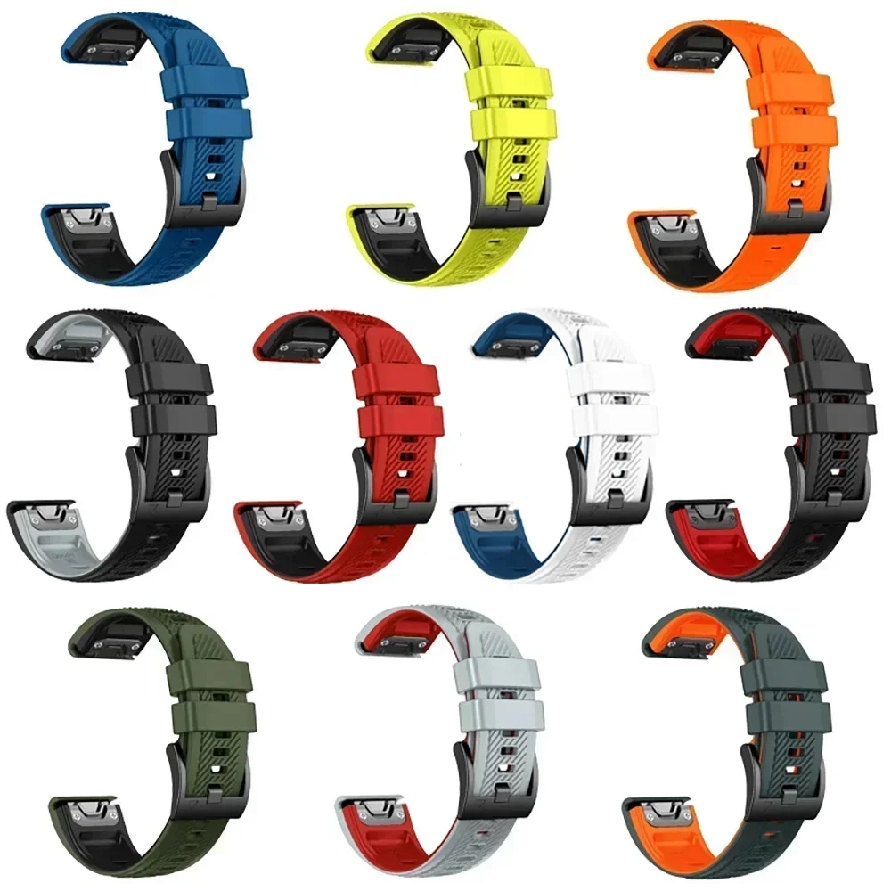 22 26mm Quickfit Silicone Watch Strap For Garmin Approach S70 S62 Fenix 7X 47 51mm 6 6X Pro 5 5X Instinct 2X Wristband Bracelet