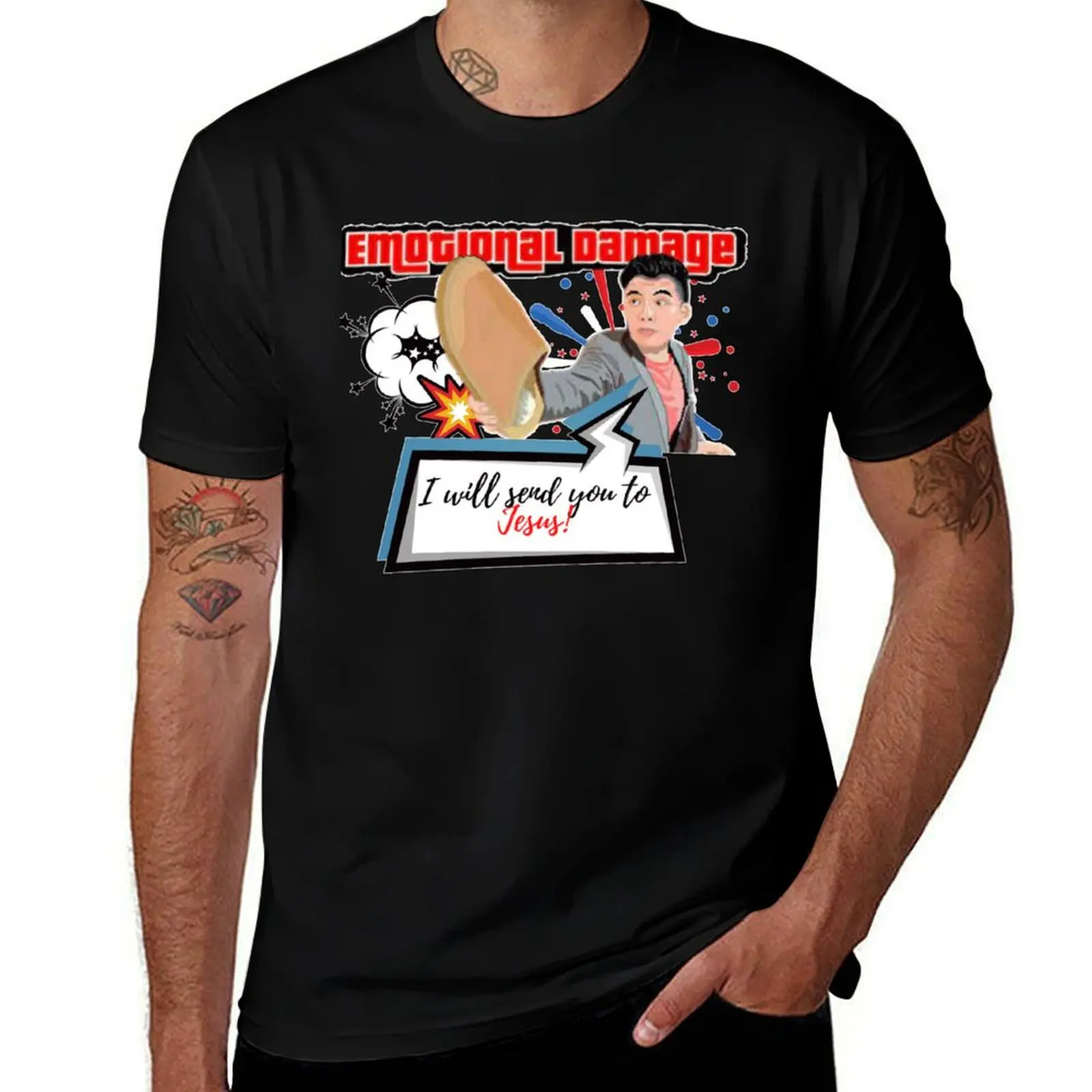 Emotional Damage Steven He Meme T-Shirt Large Size Loose Casual Tee T-Shirt