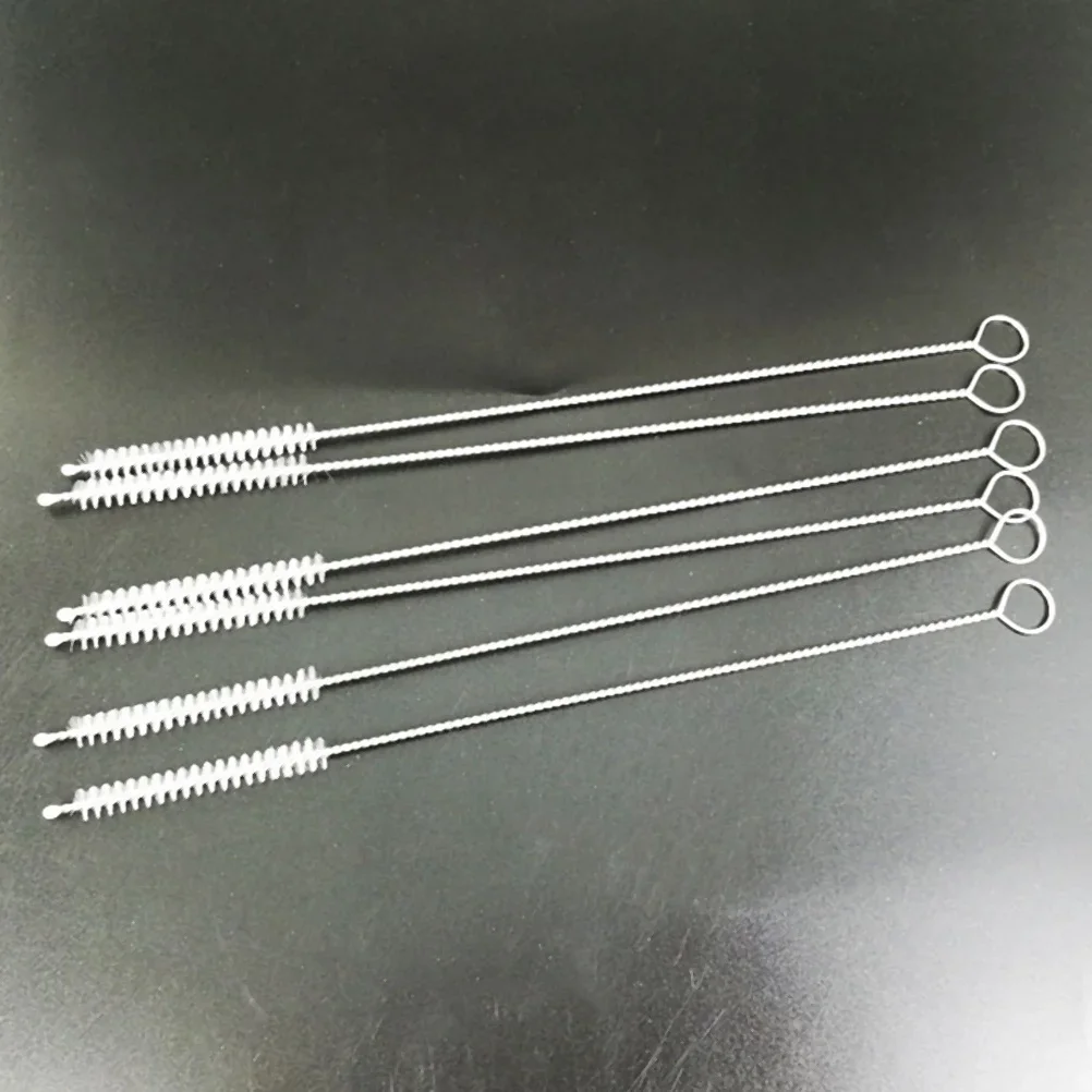 10Pcs Straw Brush Stainless Steel Thin Design Baby Bottle Cleaner Baby Cleaning Supplies Durable Flexible Safe