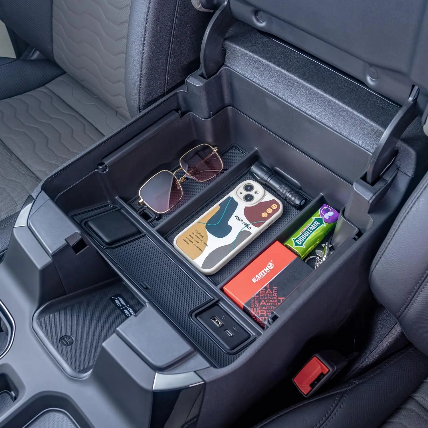 

Full Center Console Organizer for 2022-2026 Chevy Silverado/GMC Sierra, Custom Fit with Extra Storage