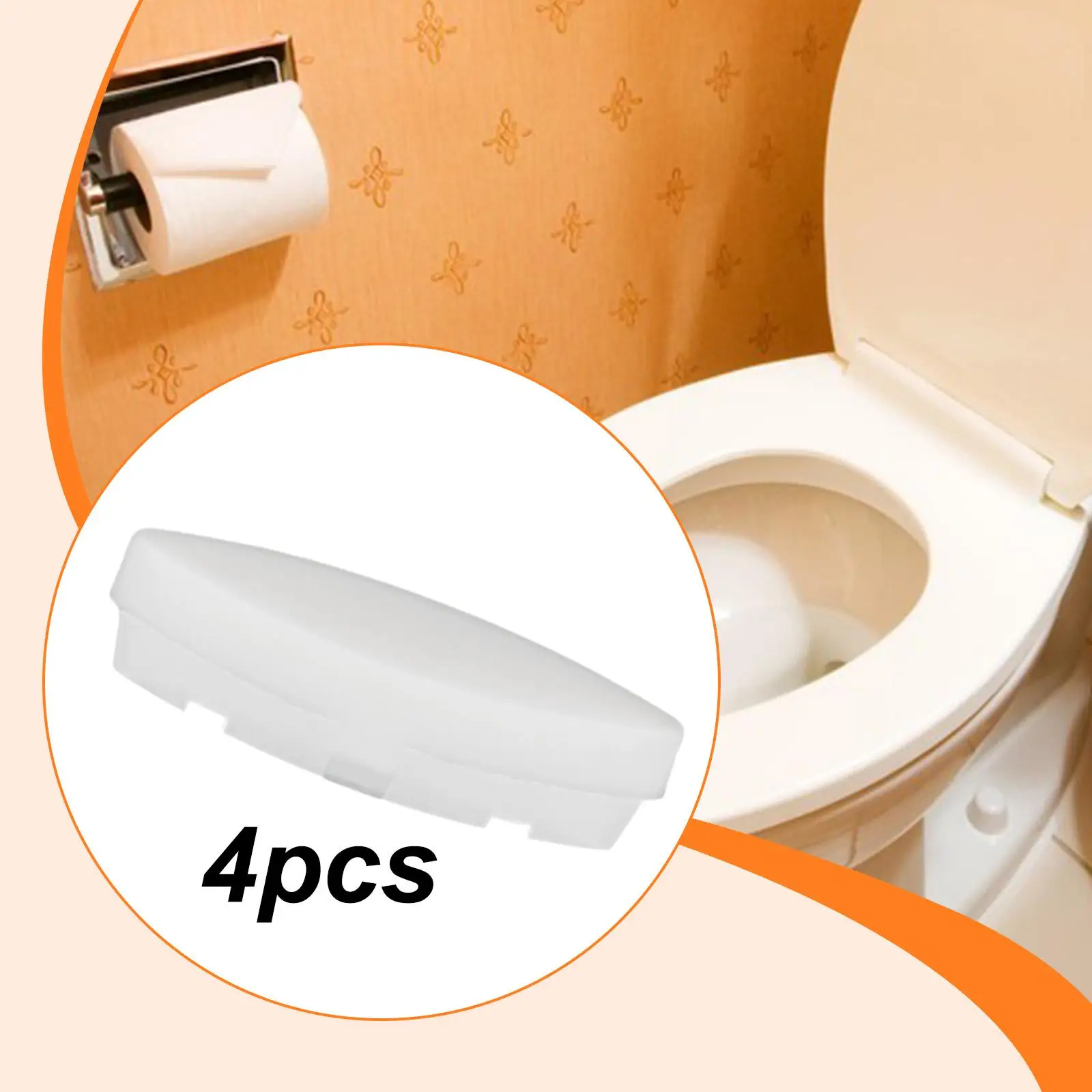 

Toilet Seat Pads White Plastic Anti Slip Quiet Close Bathroom Replacement for 1133070 1236365