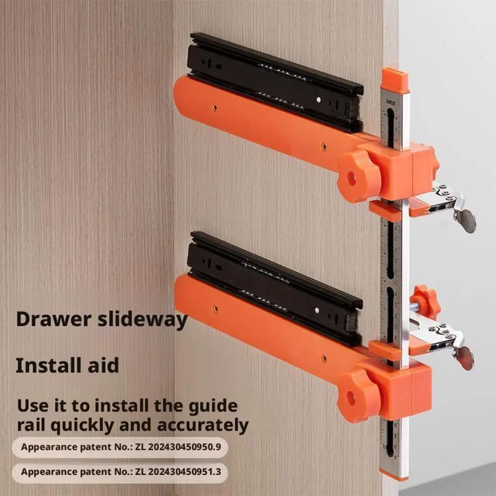 

Drawer Slide Installation Jig Kit, Drawer Slide Tool, Precision Cabinet Hardware Jig, Shelf Pin Jig Hinge Jig For Cabinets H7p4