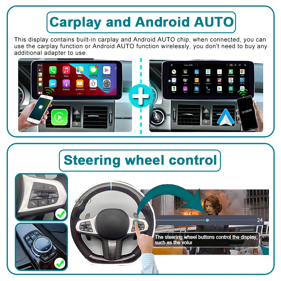 راديو السيارة 12.5 بوصة أندرويد 14 مع Carplay لمرسيدس بنز GLK-Class X204 2008-2015 أندرويد السيارات ستيريو 4GWIFI مشغل وسائط متعددة