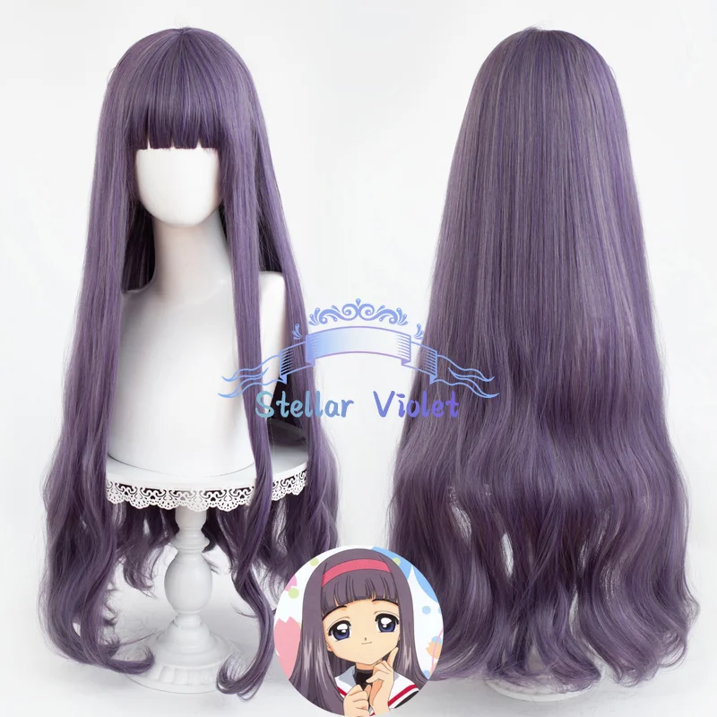 

Аниме Card Captor Sakura Tomoyo Daidouji Косплей Парик Серый Фиолетовый 90 см Термостойкие Синтетические Волосы Аниме Парики Для Вечеринки + Кепка Для Парика