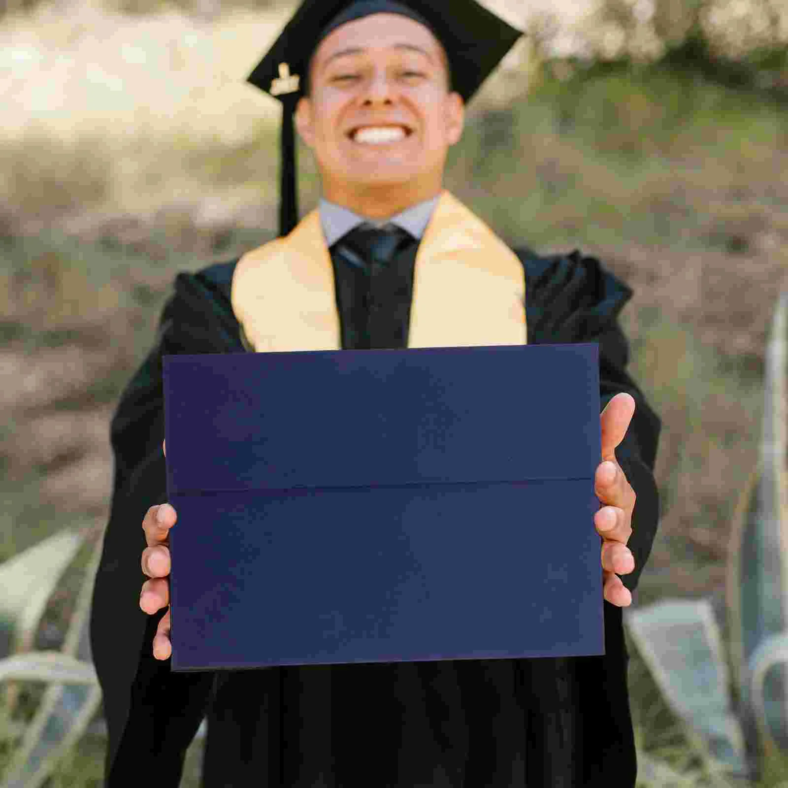 Cubierta de certificado Cubiertas de diploma Carpetas de premios Soportes en blanco Papel de paciente triple