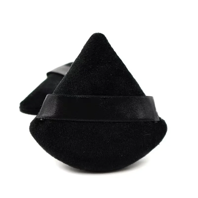 Éponge de maquillage en forme de triangle pour poudre de velours, accessoire de cosmétique, mini outil de beauté pour fond de teint, noir et doux, 10 pièces