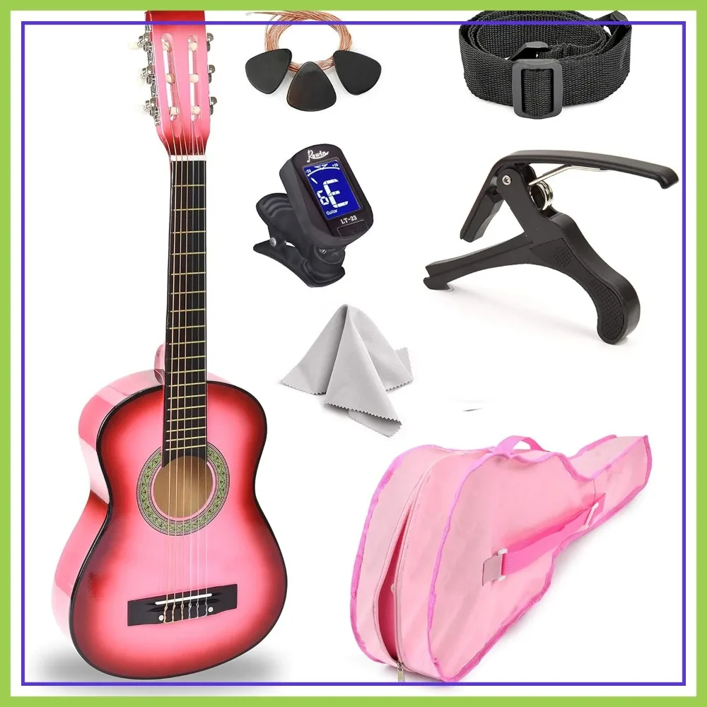 

30" Wood Guitar with Case and Accessories for Beginners