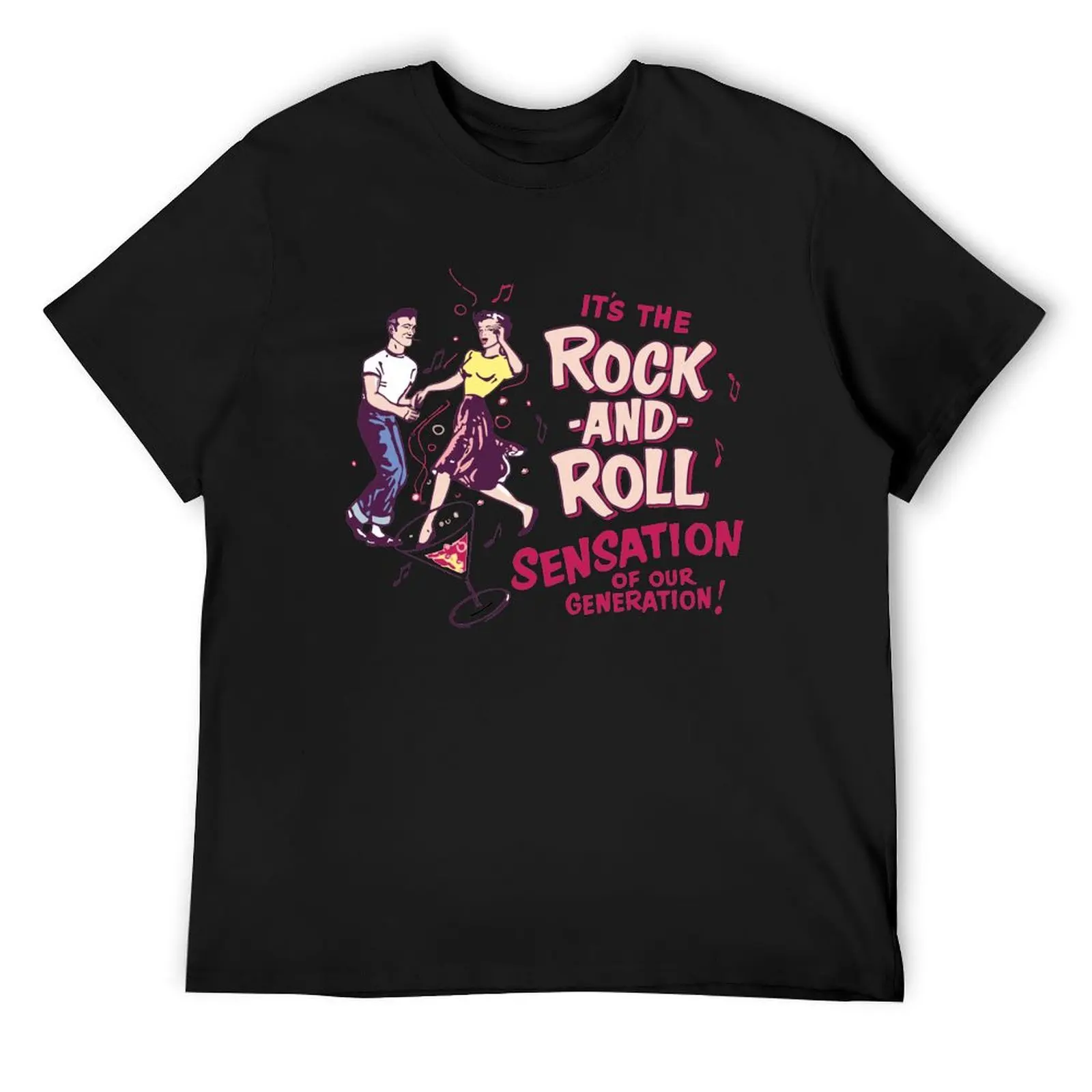 50's Rock'n'Roll dance T-Shirt sublime blue archive mens graphic t-shirts