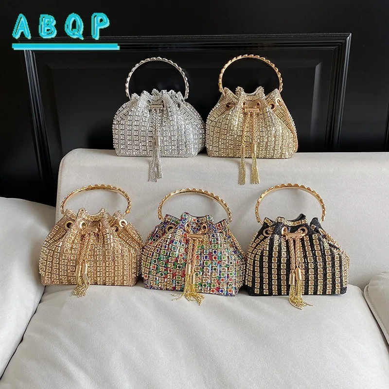 New Dinner Handbag Diamond Sparkling Dinner Party Women's Handbag Luxury Brand Fashion Diamond Women's Shoulder Bag High Quality