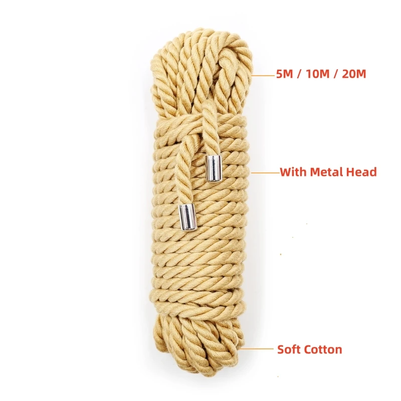 Exotic Shibari Accessory of Bondage Rope for Men Women Fetish Bdsm Slave Role Play Binder Restraint Touch Tie Up Fun Games