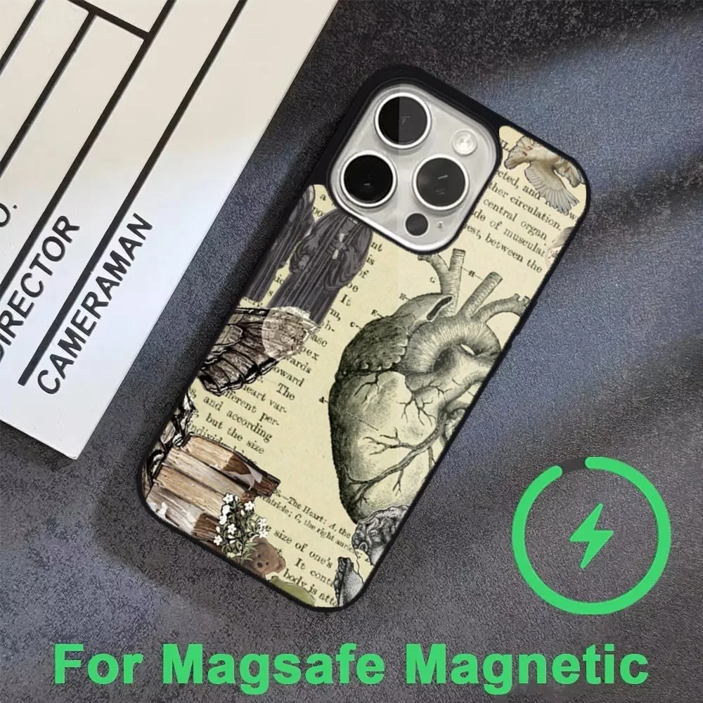 Human Anatomy Phone Case  For iPhone 16,15,14,13,12,11,Pro,Max,Plus,Mini, Magsafe,Magnetic Wireless Charging Case