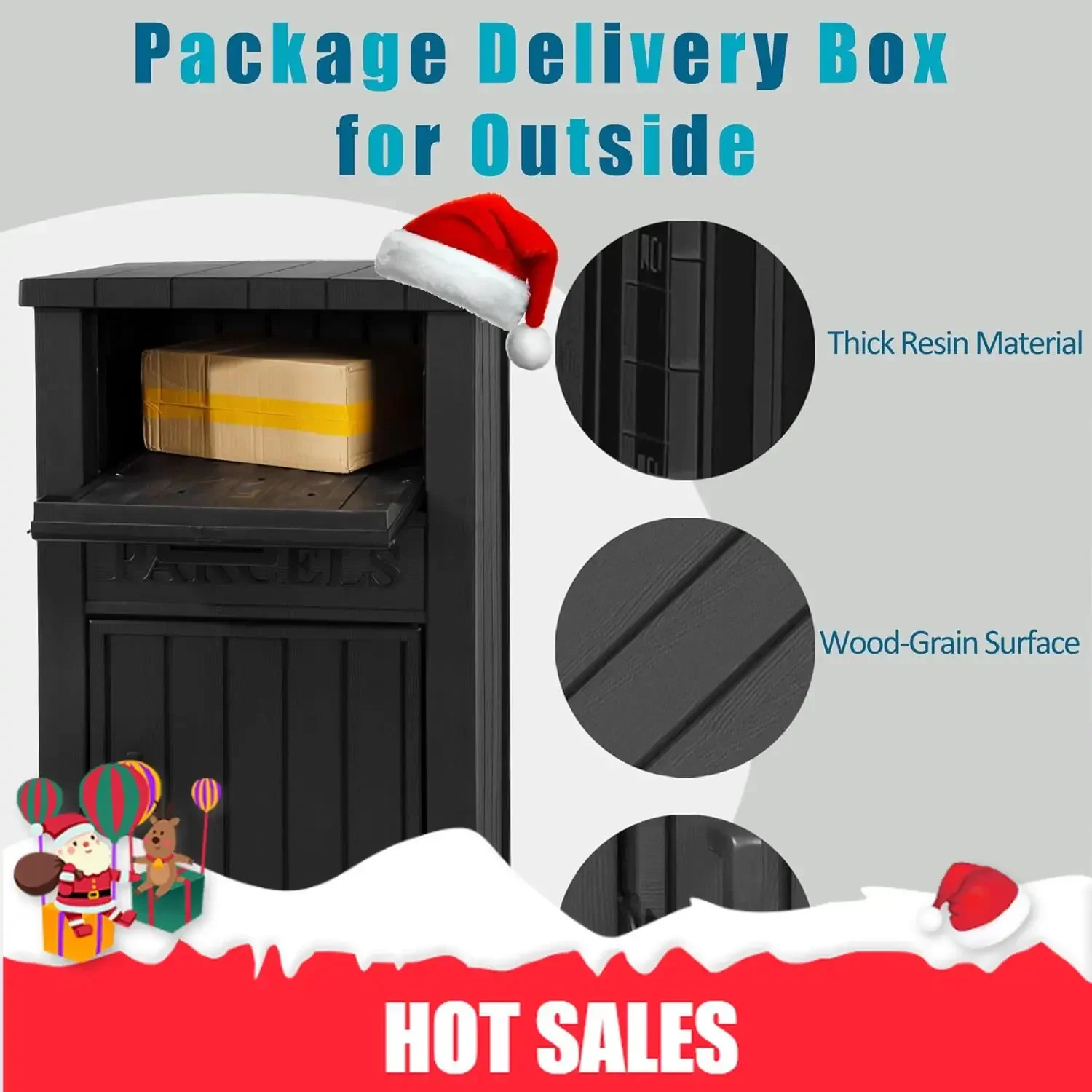 

Hot salesOrganic Modern Package Delivery Box for Outside, Outdoor Storage with Lockable Secure,Anti-Theft Parcel Drop Boxes Outd