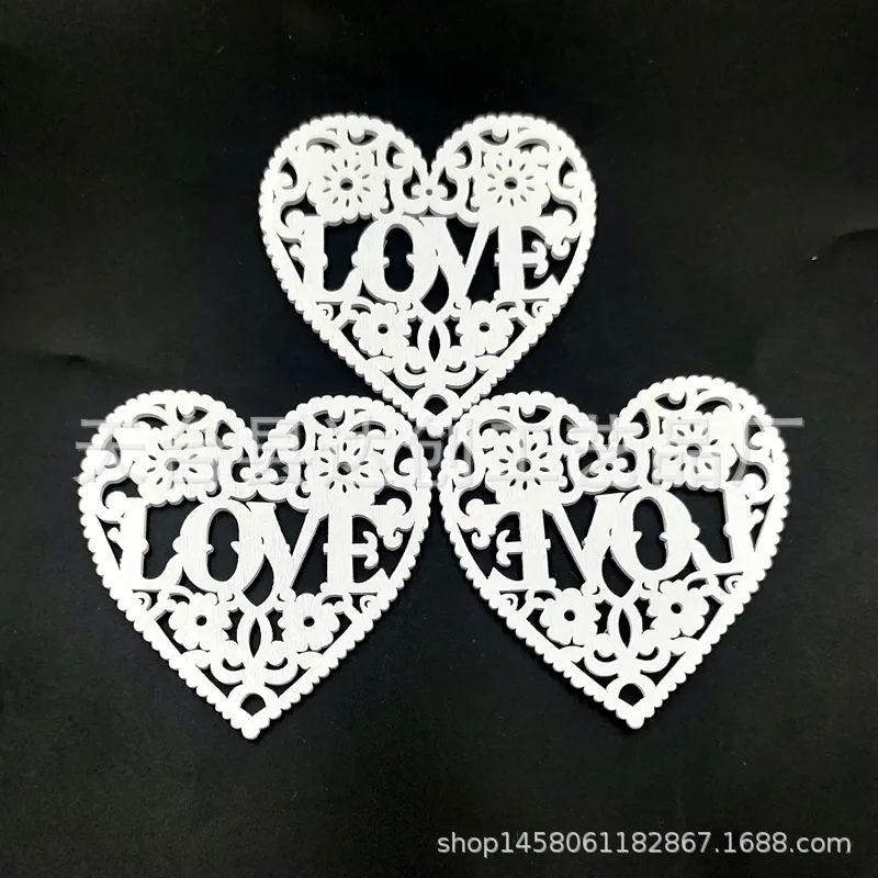 Natuurlijke LIEFDE gesneden perzik hart hanger houten houtsnippers, bruiloft benodigdheden kledingaccessoires liefde decoratieve hanger