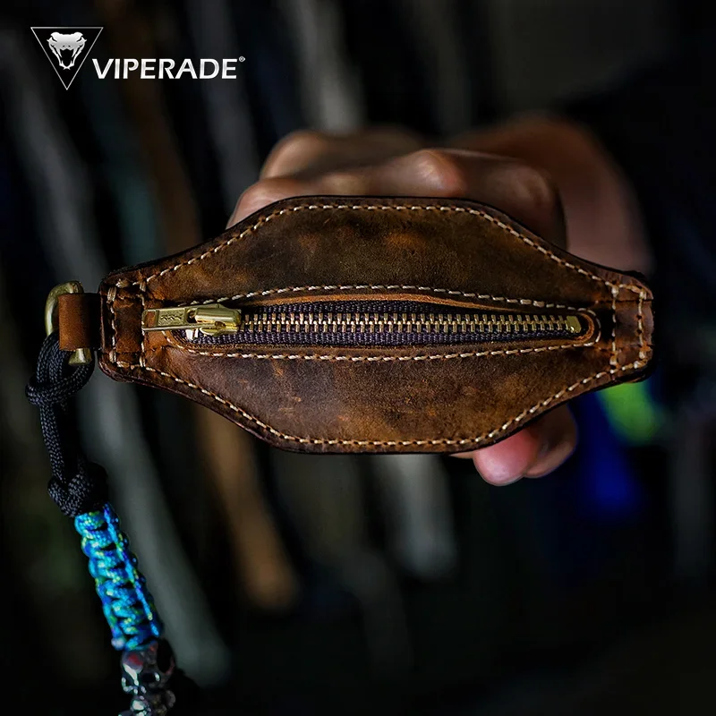 ​ Portefeuille VIPERADE PJ10 Slapjack, porte-monnaie compact en cuir et porte-clés avec fermeture éclair pour le transport quotidien des hommes (EDC) ​ ​