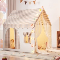 Child Small House Folding Playtent Kid Toy Tent Princess Girl Castle Play House Baby Tent Not include light Ball Chrismas Gift