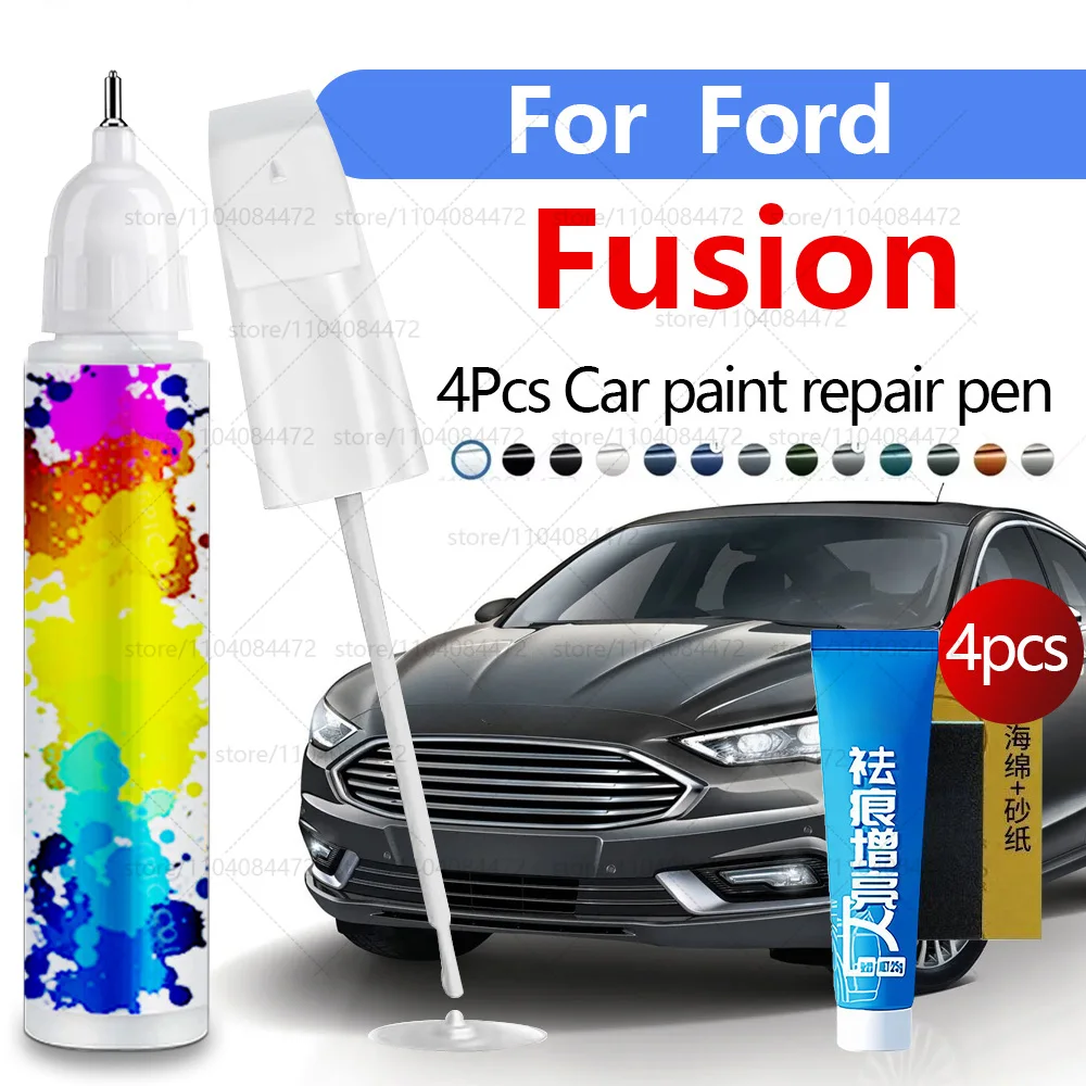 Car Paint Repair Pen For 2006-2020 Ford Fusion Paint Scratch Repair Accessories 4PCS Blue LB Black UM G1 Silver UX Gray UJ J7