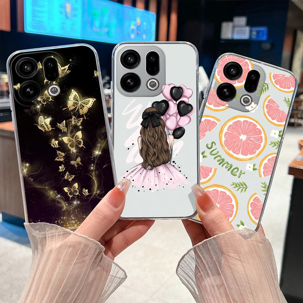 حافظة هاتف لهاتف اوبو فايند X9 برو موضة رائد الفضاء ناعمة نحيفة من مادة البولي يوريثان الشفاف الممتص للسيليكون لهاتف اوبو فايند X 9 خفيفة الوزن فوندا