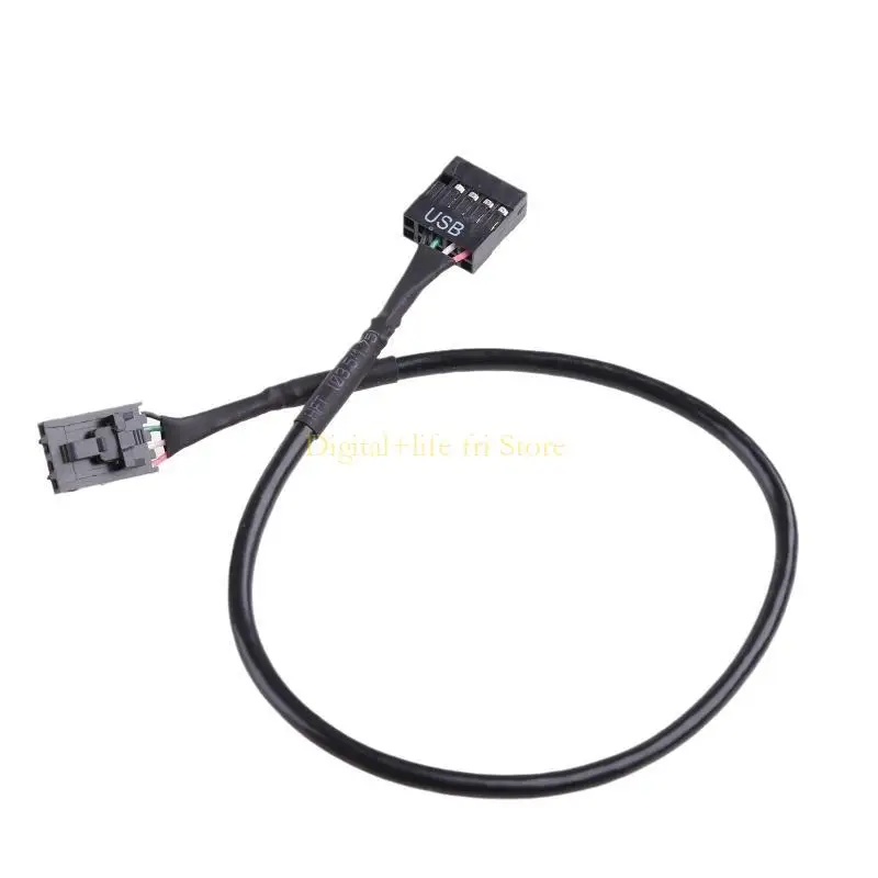 E06D 9pin USB Header Male 1 to 2 Female Extension Card USB 2.0 Splitter Cable Connector for Motherboard, Adapter Port