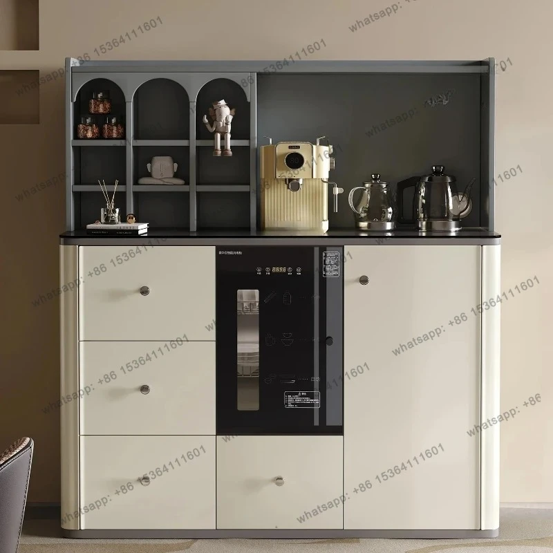 

Kitchen Solid Wood Dining Side Cabinet Living Room Tea Cabinet Kettle Integrated Water Bar Smart