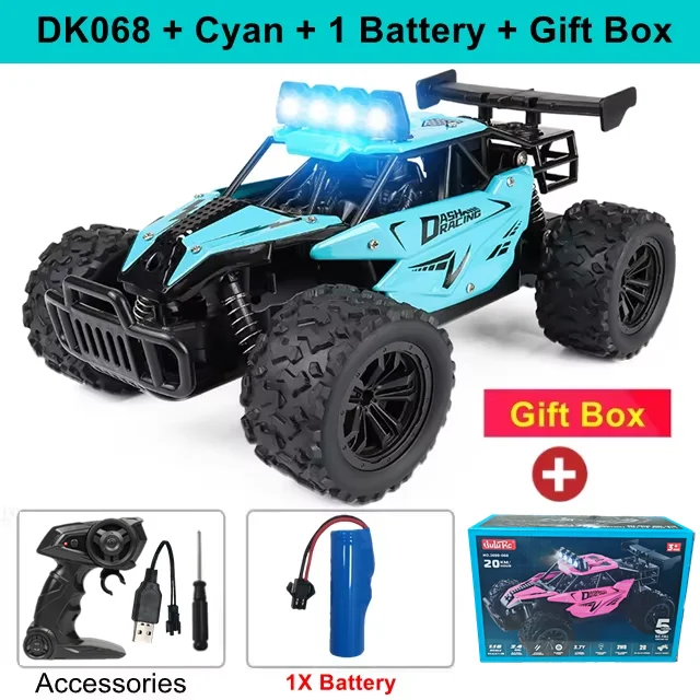 Afstandsbediening Auto RC Drift Racing 1:16 Voertuig Off Road Legering 2.4G Radio Hoge Snelheid Vrachtwagens Met LED Licht Klimmen Gift Kid Speelgoed
