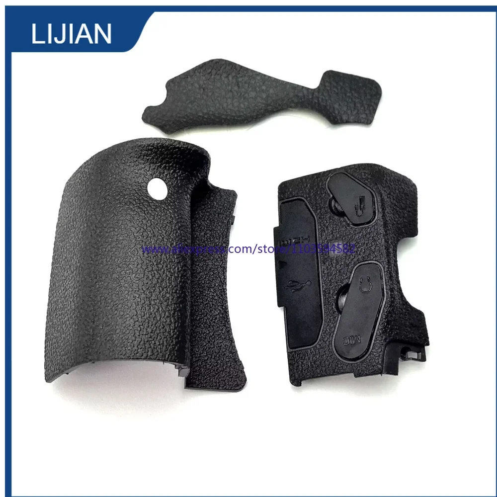 

3PCS NEW Original for Canon EOS 80 Grip + USB Left Side+ Thumb Rubber Cover Rubber Skin Housing Replacement Part