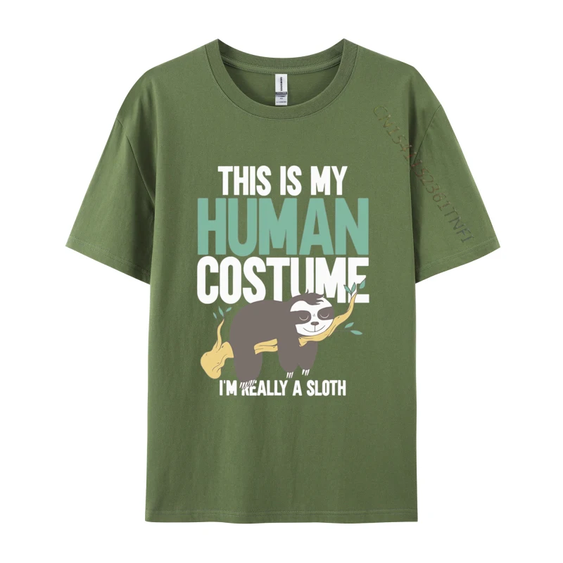 This Is My Human Costume Im Really A Sloth T Shirts Novelty Tshirt Cool T Shirt Homme Harajuku Fast Shipping