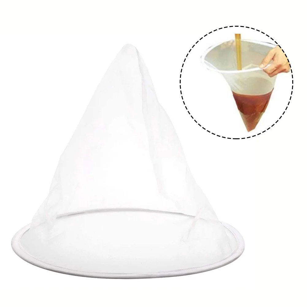 1pc Filter Fiber Bee Honey Strainer Filter Net Screen Apiary Equipment 35x40cm Nylon White Precision Screening Honey Filter Tool