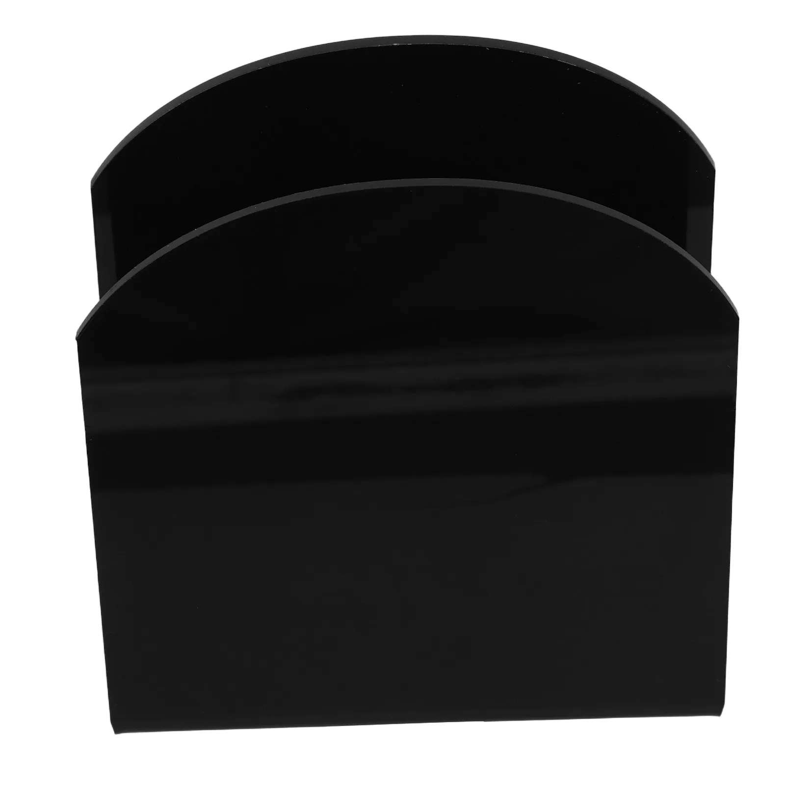 Moderno Porta Servilletas de Acrílico Negro, Soporte de Servilletas Independiente para Mesa, para Restaurante, Bar, Hogar, Comedor, Organizador de Papel Tisú
